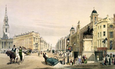 Vista da Charing Cross verso lo Strand, 1842 da Thomas Shotter Boys